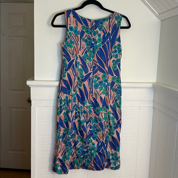 Brooks Brothers Retro Floral Dress size Womens 2 Petite 2P natural fibers - Picture 5 of 8